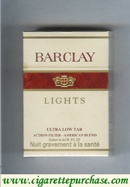 Barclay Lights cigarettes